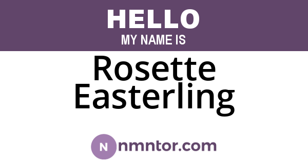 Rosette Easterling