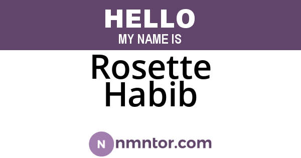 Rosette Habib