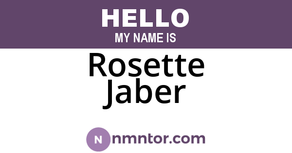 Rosette Jaber