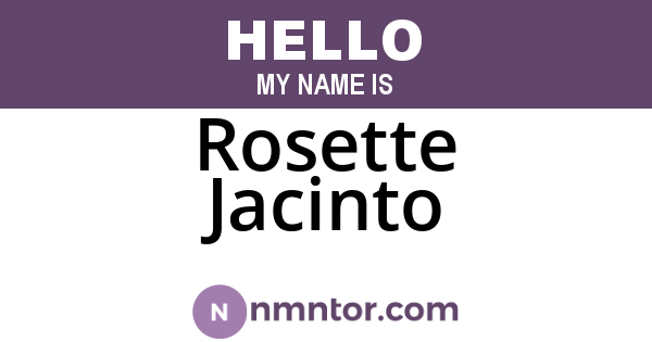 Rosette Jacinto