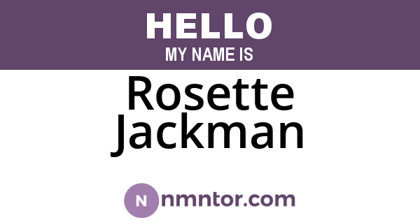 Rosette Jackman