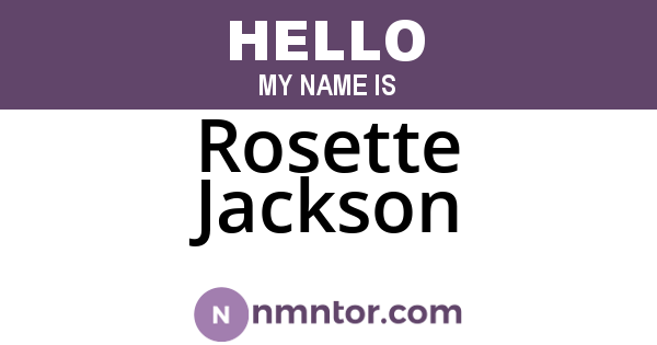 Rosette Jackson