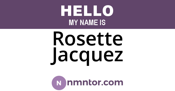 Rosette Jacquez
