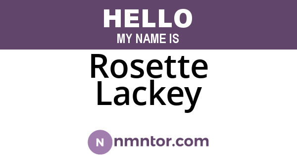 Rosette Lackey
