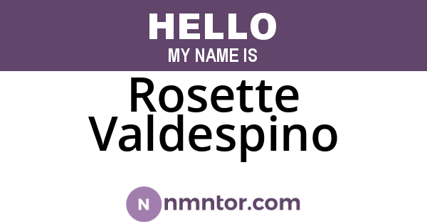 Rosette Valdespino