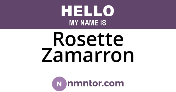 Rosette Zamarron