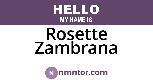 Rosette Zambrana