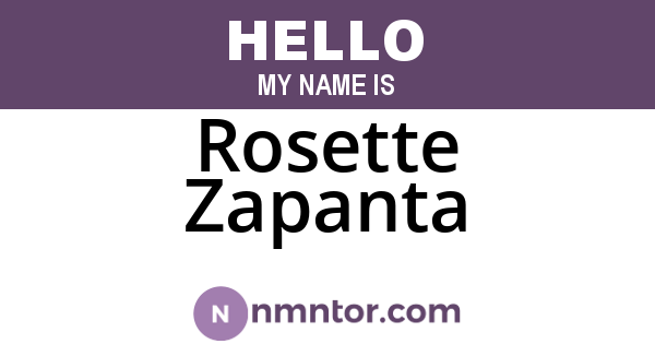 Rosette Zapanta