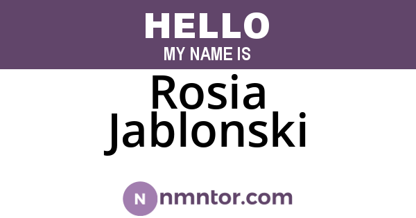 Rosia Jablonski