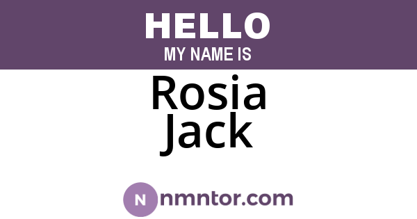 Rosia Jack