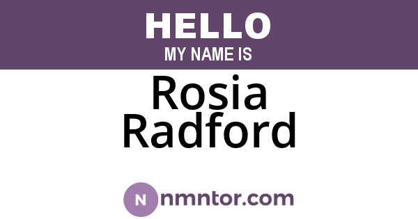 Rosia Radford