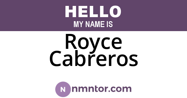 Royce Cabreros
