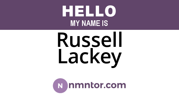 Russell Lackey