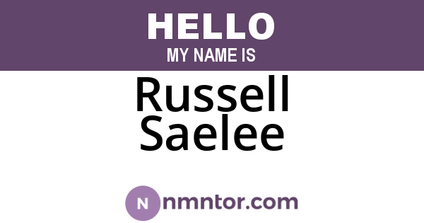 Russell Saelee