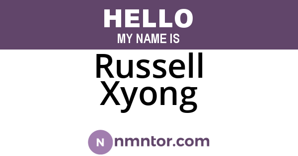 Russell Xyong