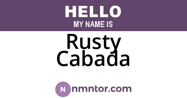 Rusty Cabada