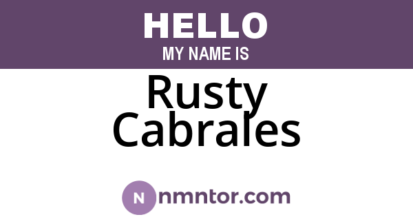 Rusty Cabrales