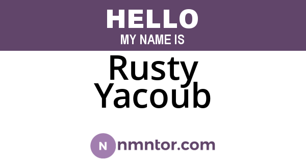 Rusty Yacoub