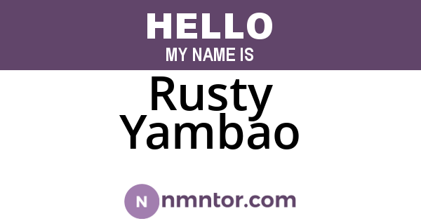 Rusty Yambao