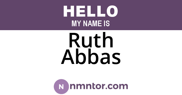 Ruth Abbas