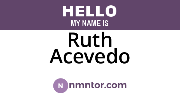 Ruth Acevedo