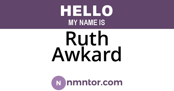 Ruth Awkard