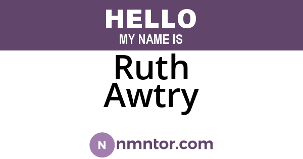 Ruth Awtry