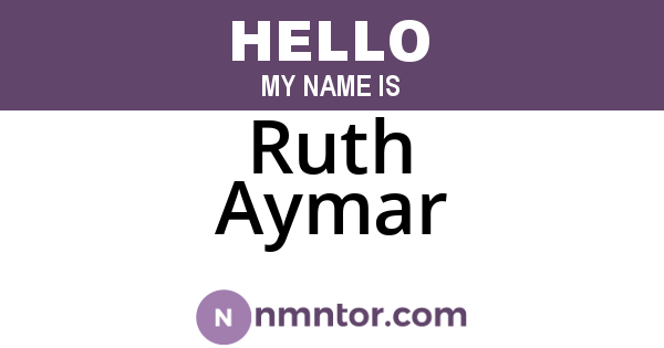 Ruth Aymar