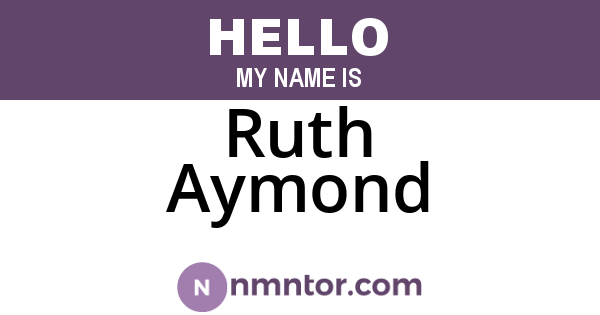 Ruth Aymond
