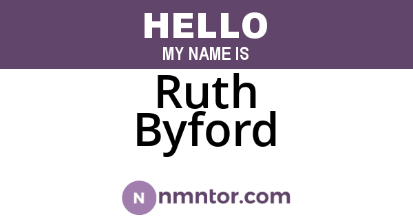 Ruth Byford