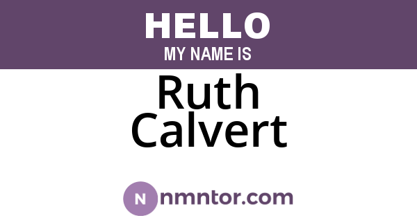 Ruth Calvert