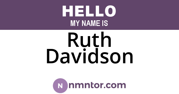Ruth Davidson