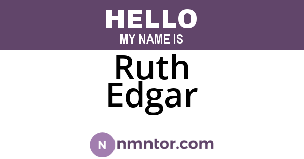 Ruth Edgar