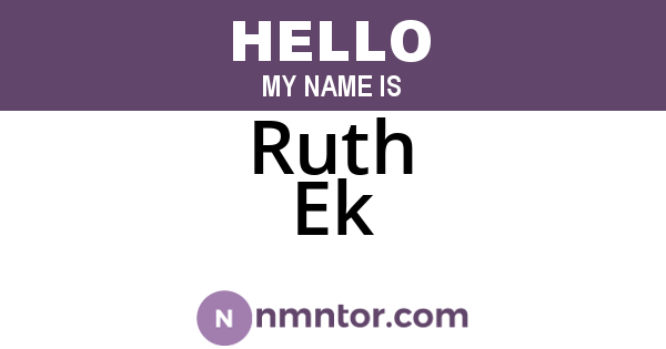 Ruth Ek