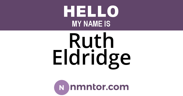 Ruth Eldridge