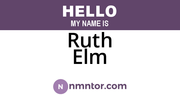 Ruth Elm