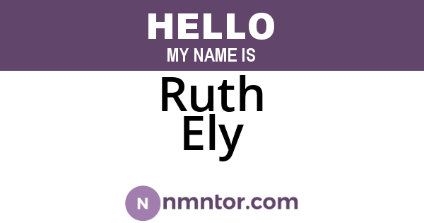 Ruth Ely
