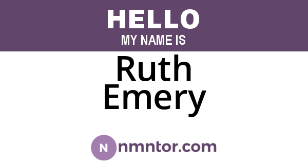 Ruth Emery
