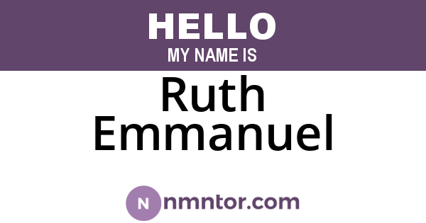 Ruth Emmanuel