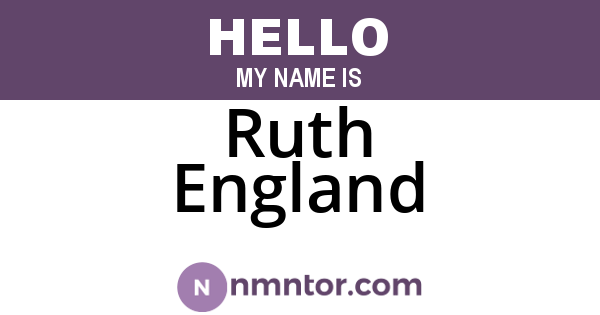 Ruth England