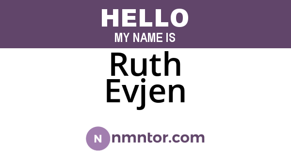 Ruth Evjen