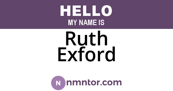 Ruth Exford