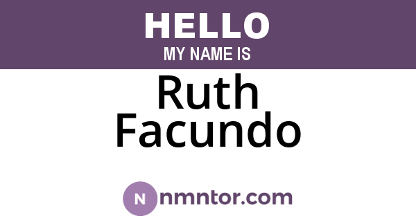 Ruth Facundo