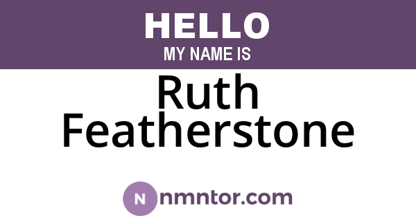 Ruth Featherstone