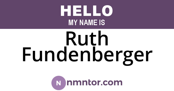 Ruth Fundenberger