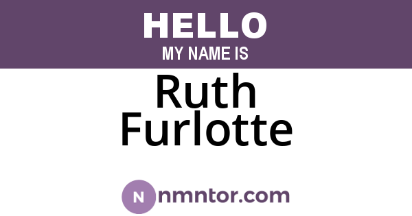 Ruth Furlotte
