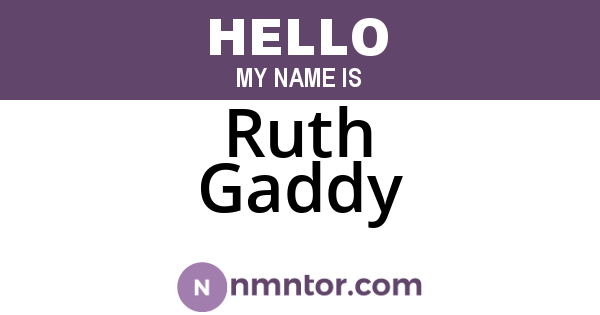 Ruth Gaddy