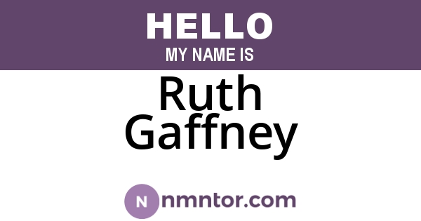 Ruth Gaffney