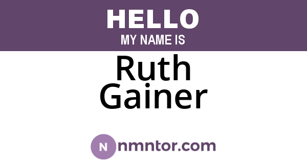 Ruth Gainer