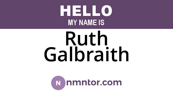 Ruth Galbraith